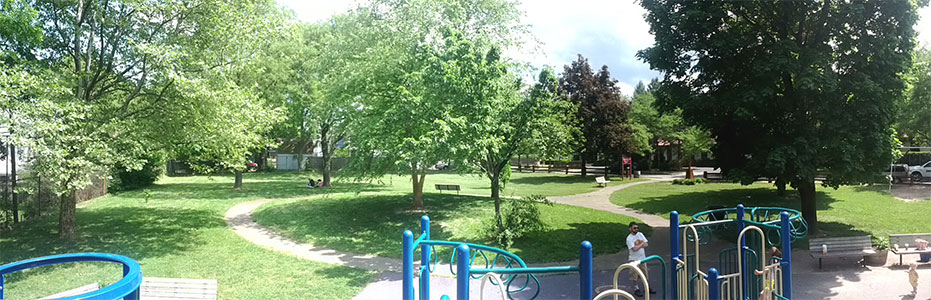 panoramic view of ellwanger and barry park
