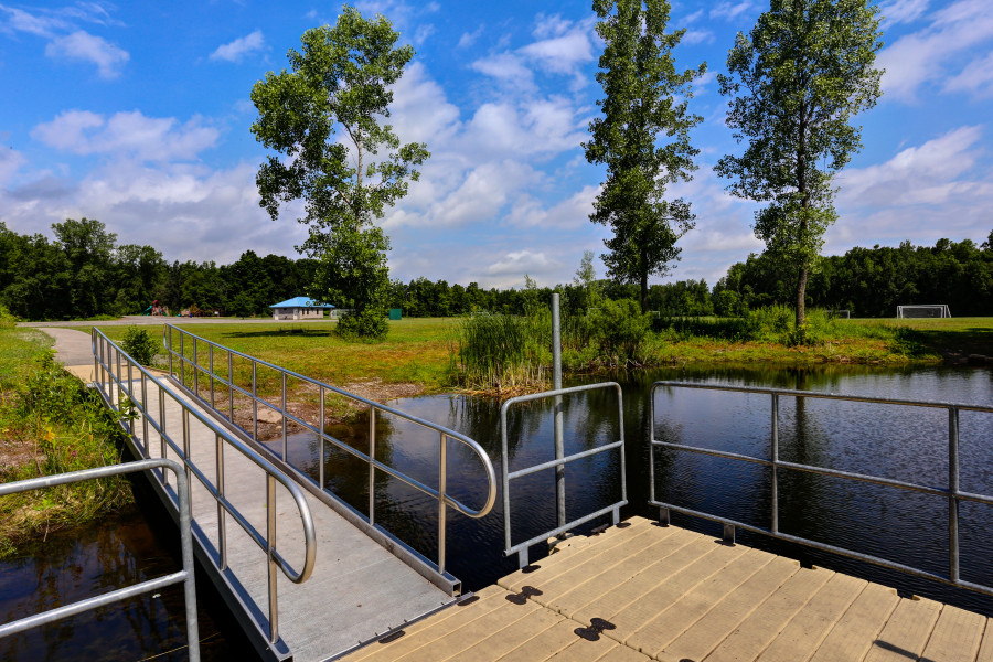 Gates Town Park pond and dock