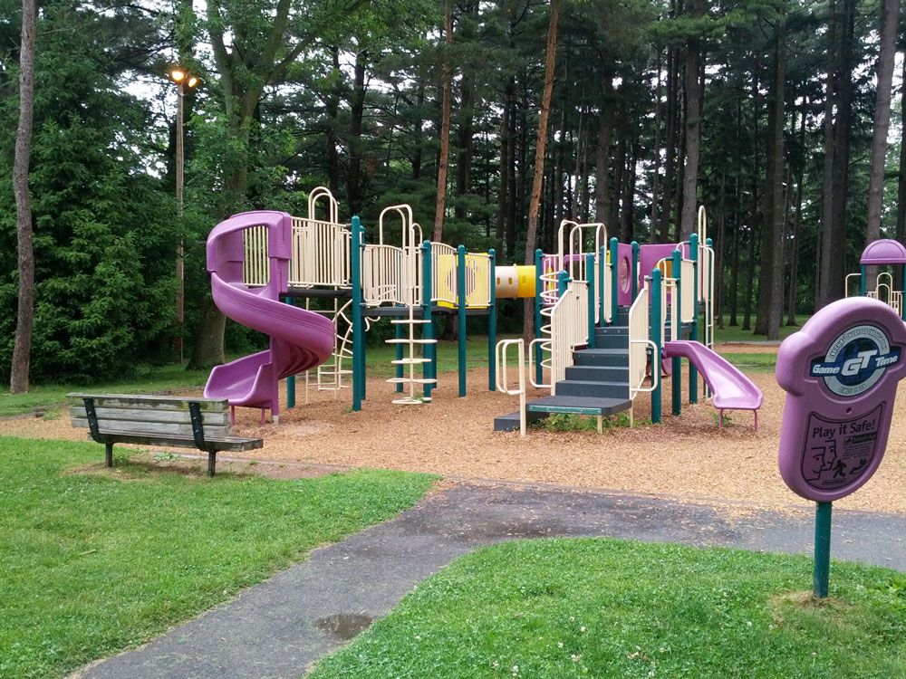 front side of sawyer park playground