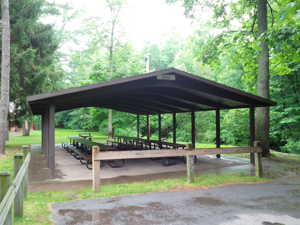 Covered pavilion at sawyer park