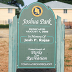 Joshua park sign