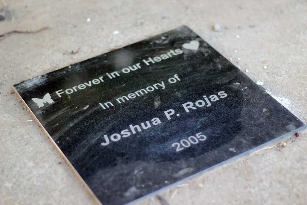 Joshua memorial placard