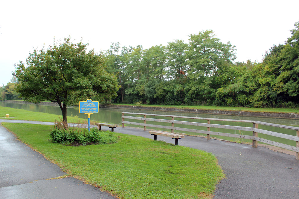 Great Embankment canal-side sitting area